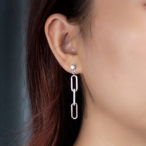 Joyería Messi, Joyería Personalizada MSE-677, Pendientes de Plata con Diamantes Cultivados en Laboratorio, Joyería para Mujer - Product Image 5