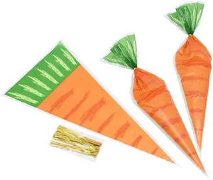 गाजर के लिए मुद्रित लोगो के साथ कैंडी बैग के खड़ाऊँ पैकेज