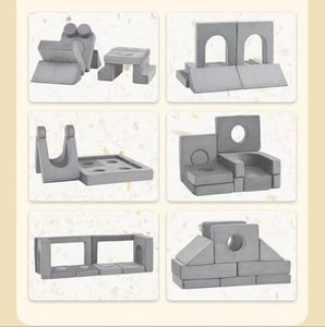 Sofá Modular de Tela para Bebés, Sofá Seccional Compresible, Sofá de Bloques de Espuma de Alta Densidad para Niños, Sofá Moderno de Tela - Product Image 3