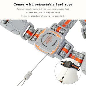ペットハーネスの専門家が製造した新しい大型犬ハーネスと格納式リーシュセット反射ポリエステルシンプルスタイル - Product Image 6