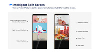 Affichage numérique intérieur 4K 50 55 pouces 7 * 24Hrs Floor Stand 2160P Portrait Split Screen LED Poster Display avec CMS Software