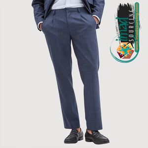 Pantalones Formales de Pierna Recta para Hombre, Color Sólido, Poliéster de Peso Medio, Antiarrugas, Frente Plano, Bolsillos Laterales, Ropa de Oficina para Otoño - Product Image 2