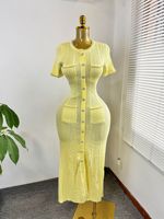 Jupe en tricot polyvalente, robe décontractée, robe d'été fine, robe élégante pour femmes, vêtements pour femmes