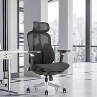 Chaise de bureau ergonomique de luxe, confortable, avec accoudoirs 4D réglables, dossier haut, pivotante, entièrement en maille, pour cadre dirigeant