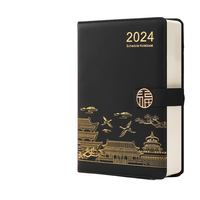 Best-seller Ensemble de cahiers A5 couverture rigide en cuir PU personnalisée avec reliure à coudre en feuille d'or couverture étanche nouvelle version cahier