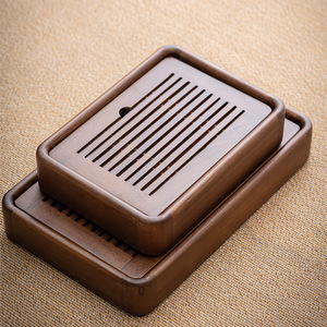 Walnut Wood <b>Tea</b> <b>Tray</b> Solid Wood Rectangular Kung Fu <b>Tea</b> <b>Tray</b> 26x19x5 Cm And 35x22x5 Cm For Home Office Use - Product Image 1