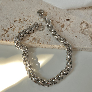 Pulsera de Cadena con Cesta de Flores de Acero Inoxidable de 8 mm, Joyería Unisex para Hombre y Mujer - Product Image 2