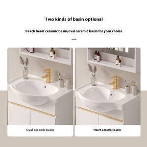 Lavabos in legno massello personalizzato design Semi incassato lavabo mobili per la casa completa mobili da cucina mobili da <span class=keywords><strong>bagno</strong></span> - Product Image 6