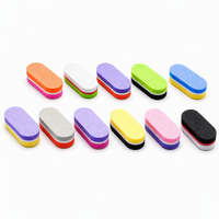 Mini éponge polissoir à ongles double face, grain 100/180, 4,5x2,0cm, blocs EVA haute résilience, lot de 50 pièces, vente en gros