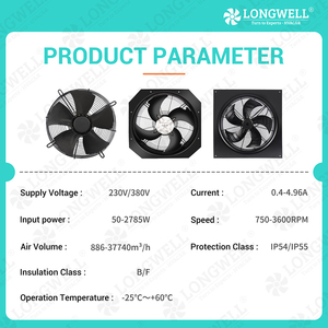 Ventilatore Assiale LongWell a Risparmio Energetico 12v24v 48v DC 110v 220v 230v AC, Grande Ventilatore di Raffreddamento <span class=keywords><strong>per</strong></span> Armadi di Telecomunicazioni - Product Image 6