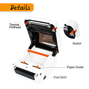 Imprimante thermique, papier thermique de 110mm, Interface USB pour étiquettes de codes-barres logistiques, usage commercial - Product Image 1