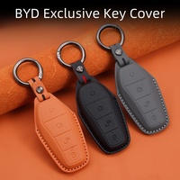 Produit très vendu sur plusieurs plateformes, spécifique à BYD, étui à clés en cuir véritable portable et confortable qui protège contre l'usure
