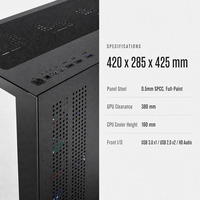 Casing PC Gaming ATX Mid Tower Grosir dengan Kaca Temper Panoramic untuk Esports Gamer, Rakitan Desktop, Pendingin Cair AIO 360mm