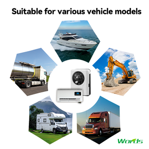 Aire Acondicionado Eléctrico de Estacionamiento Dividido <span class=keywords><strong>para</strong></span> Camiones Ligeros y Pesados, Unidad de Refrigeración de Cabina de Camión de 12V/24V CC, Aire Acondicionado <span class=keywords><strong>para</strong></span> <span class=keywords><strong>Caravana</strong></span> - Product Image 6