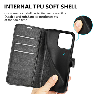 Para <span class=keywords><strong>Motorola</strong></span> G56/G66Y/G66J 5G Lichi Pu Leather Wallet <span class=keywords><strong>Flip</strong></span> Celular Case Cover - Product Image 4