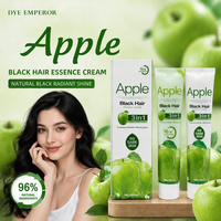 Krim Pewarna Rambut Apel 120ml*2 Label Pribadi OEM Grosir, Berbahan Dasar Tumbuhan Bebas Amonia, Tidak Lengket di Kulit Kepala, 100% Menutup Uban