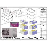 Armoire en marbre Calacatta Viola GOLDTOP - Solution de rangement de cuisine minimaliste avec design modulaire et construction durable
