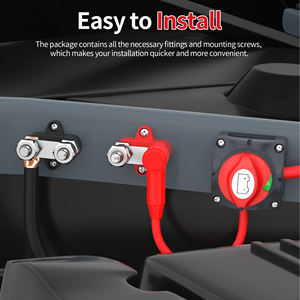 80A重型电源螺柱48VDC双向接线端子，用于RV船的Din导轨M10铜电池母线 - Product Image 4