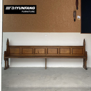 Bancas y Sillas de Madera Maciza con Acabado Antiguo de Estilo Moderno para Sala de Estar, Hotel, Oficina en Casa y Cine - Product Image 1
