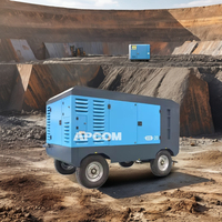 Compresseur d'air diesel à vis haute pression 10-30 bars pour forage de puits d'eau, compresseur d'air durable à moteur diesel