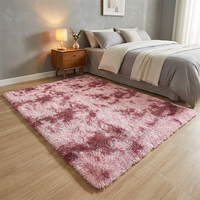 Tapis rectangulaire moderne en polyester peluche bleu étoile de mer, fabriqué à la machine, avec envers antidérapant en PVC, pour usage domestique et commercial