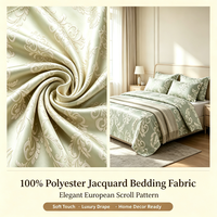 Tissu Jacquard Brocart 100% Polyester Teint et Tissé, Respirant, Texturé, Élégant, Poids Moyen 120GSM, Écologique, Vente Directe Usine