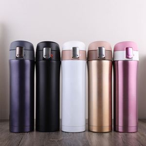 Nouvelle conception Bouteille isotherme portable 350 ml en acier inoxydable à double paroi, Gourde d'extérieur, Tasse Stitch - Product Image 3