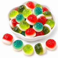 Bonbons Gélifiés Transparents à la Framboise Halal Végétaliens Nouveauté Personnalisée Marque Privée Vente en Gros Bonbons Sucrés Gélifiés aux Jus