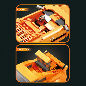 Reobrix 338 Pezzi Blocchi da Costruzione Auto Sportiva Porsche GT3, Modello da Corsa Arancione Compatibile con Serie Technic, Regalo - Product Image 6