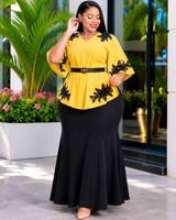 Vêtements africains Dashiki pour femmes, ensembles de 2 pièces, jupes, costumes, fausse fourrure, automne