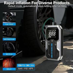 Démarreur Autonome Portable 12V pour <span class=keywords><strong>Voiture</strong></span> avec Compresseur d'Air, Pompe à Pneus et Banque d'Alimentation - Product Image 4