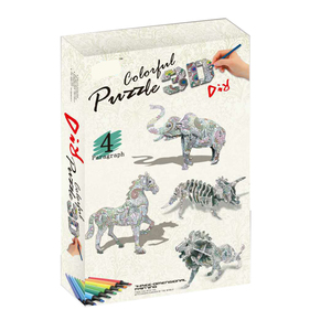 Jouets Montessori 3D Peinture Creative Box Education Funny Naughty Elephant Puzzle - Product Image 4