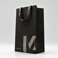 Sacs en papier kraft noir pour vin, emballage cadeau de vin rouge en bouteille unique, prix bas, logo personnalisé recyclable, sacs de luxe pour les achats