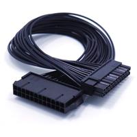 Cable de extensión ATX, placa base ATX 24 pines macho a 24 pines hembra Cable de extensión de fuente de alimentación para PC interna PSU Power