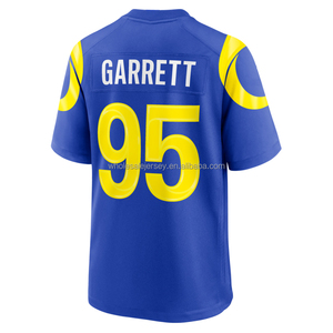 Vente en gros de maillots de football pour hommes cousus, Myles Garrett, Matthew Puka Nacua, Stafford, Jared Verse, Davante Adams, tailles S-3XL - Product Image 5