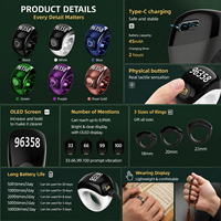Bague Tasbih 2026 : Nouveauté, Cadeau Idéal pour Musulmans – Tasbih Intelligent de Comptage, Chapelet Électronique Zikr Tasbeeh