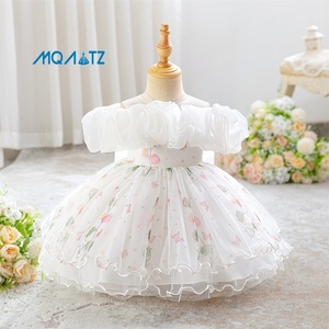 Robe Tutu Fleurie Meiqiai 2025 Nouvelle Collection pour Bébé Fille, Robe de Bal Rose à Col Rond Style Formel pour Anniversaire et Mariage - Product Image 6