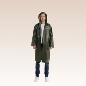 सुरक्षा आउटडोर शिविर के लिए हुड के साथ पुरुषों और महिलाओं के लिए विंडप्रूफ वाटरप्रूफ बारिश जैकेट - Product Image 4