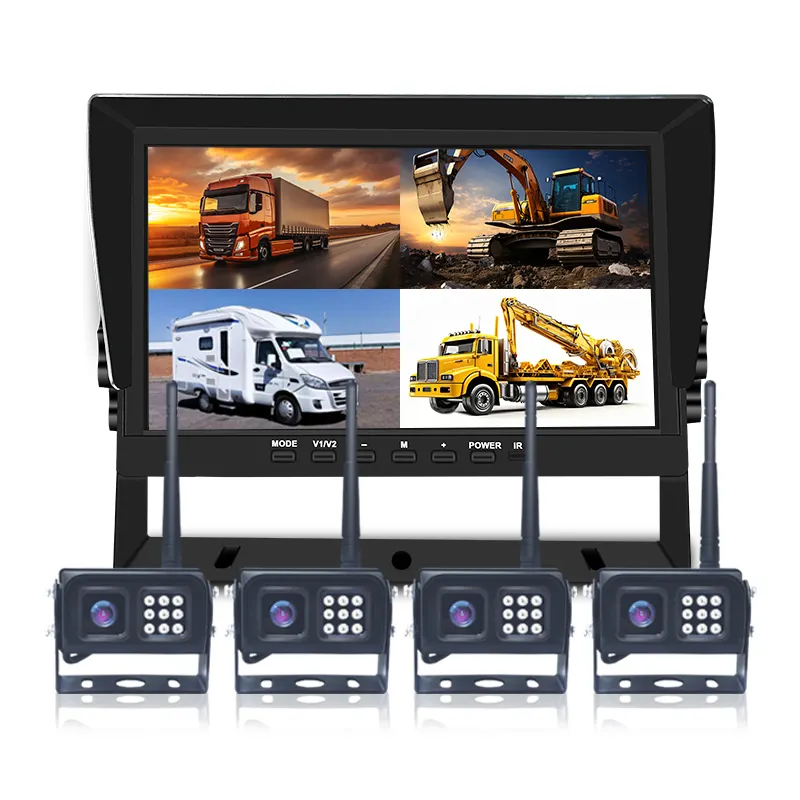 10.1 inç WiFi dikiz sistemi WIFI dvr monitör 4CH 1TB kart 1080P dahili DVR ters kamera monitörü