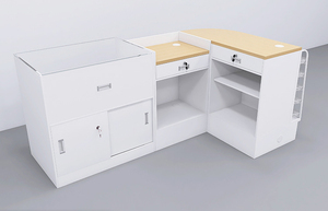 Table de caisse enregistreuse rapide de caisse de sortie de détail <span class=keywords><strong>en</strong></span> bois modulaire pour le dépanneur - Product Image 6