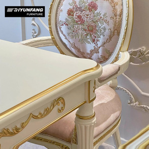 Hiện đại rắn gỗ chạm khắc bàn ăn và ghế đặt với 6 chỗ ngồi dài hình chữ nhật thiết kế - Product Image 5