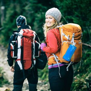 Outdoor Camping Climbing Reusable Folding Beverage Container <b>Plastic</b> Water Bag Foldable Drinking Bottles Carabiner Eco-friendly - Product Image 6