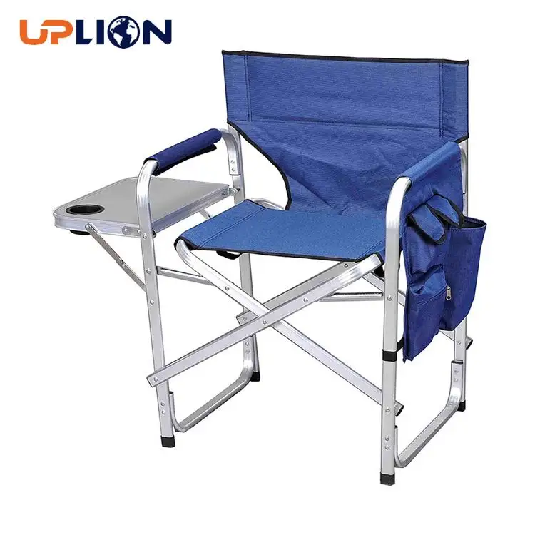 Uplion büyük boy yastıklı koltuk yan masa ve cep kamp sandalyesi ağır katlanır yönetmen koltuğu