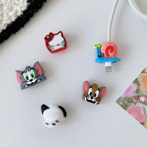 New mèo chuột bò dứa hình dạng cáp bảo vệ trường hợp phim hoạt hình Cáp dữ liệu bảo vệ trường hợp - Product Image 4