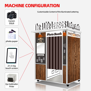 Machine de photomaton numérique à impression instantanée avec caméra compatible SLR/iPad en option, paiement intégré, photomaton coréen - Product Image 2