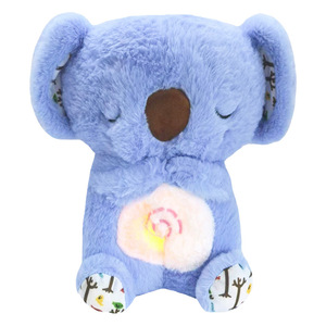 Peluche sonore lumineuse Ourson Respirant <span class=keywords><strong>et</strong></span> Petite Otter, en coton PP <span class=keywords><strong>et</strong></span> maille, apaisante pour le sommeil des enfants, lavable, <span class=keywords><strong>doudou</strong></span> - Product Image 2