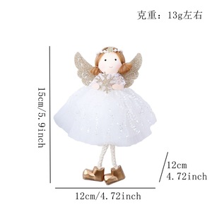 Wholesale Mini Fairy Angel Hanging Ornaments 3 Colors Pearl Crown Christmas Decoration for Xmas Tree Gift - Product Image 5