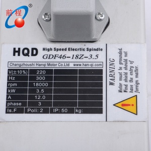 Hqn làm mát không khí 3.5kW trục chính er20/25 mặt bích vuông CNC Router gỗ khắc MDF máy tiện Điều kiện Mới động cơ cho mài - Product Image 4