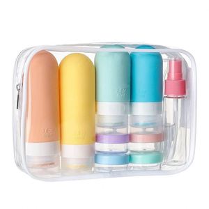 Custom Eco-Friendly Reusable 60ml 90ml Portable Silicone Travel Bottle Set with Leak Proof Cosmetic Container and Lotion <b>Storage</b> - Product Image 1