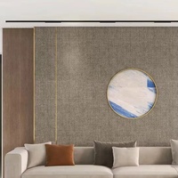 Panel de Tela de PVC de Estilo Moderno, Impermeable, Decorativo para Interiores, Tablero Prefabricado de Fibra de Bambú para Paredes de Hotel y Dormitorios